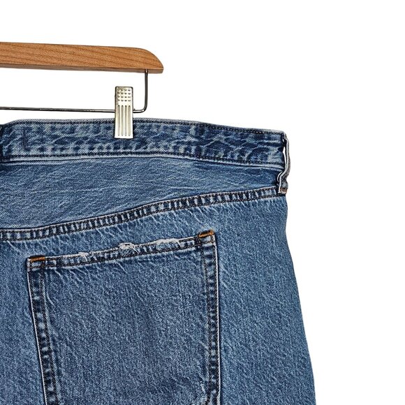 Abercrombie & Fitch Baggy Low Rise Denim Short Women 35/20 Distressed Frayed Hem - Picture 4 of 13